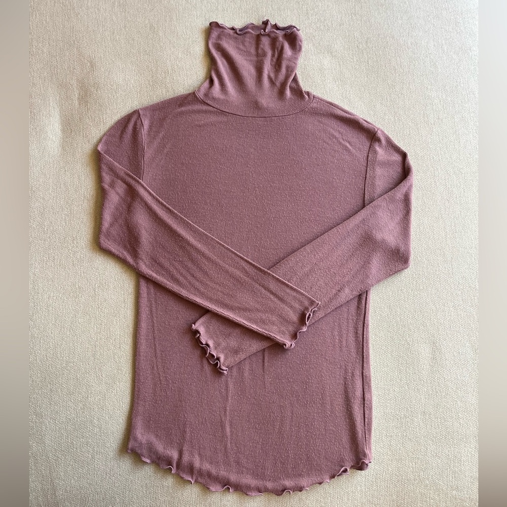 OAK + FORT Dusty Rose Turtleneck